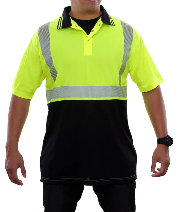 24-342CT Lightweight Birdseye Knit High Visibility Safety Polo