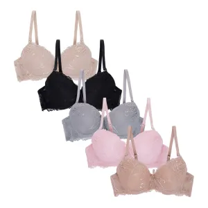 5 Pack Push Up Bra