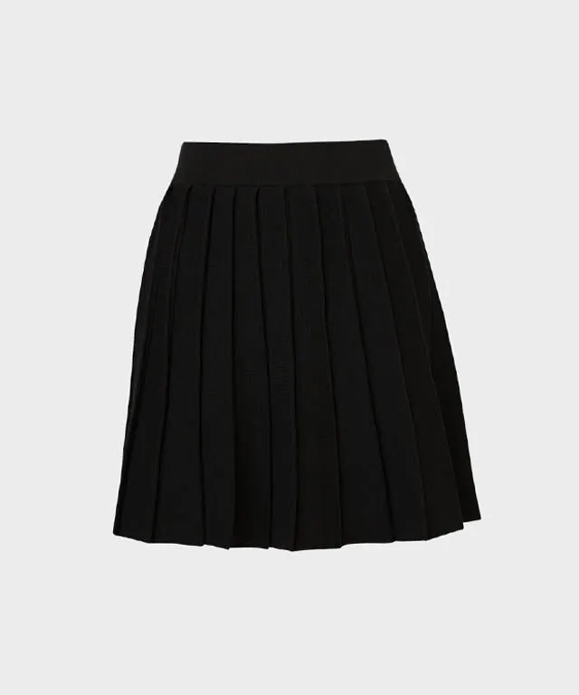 Anell Golf French Wool Skirt - Black