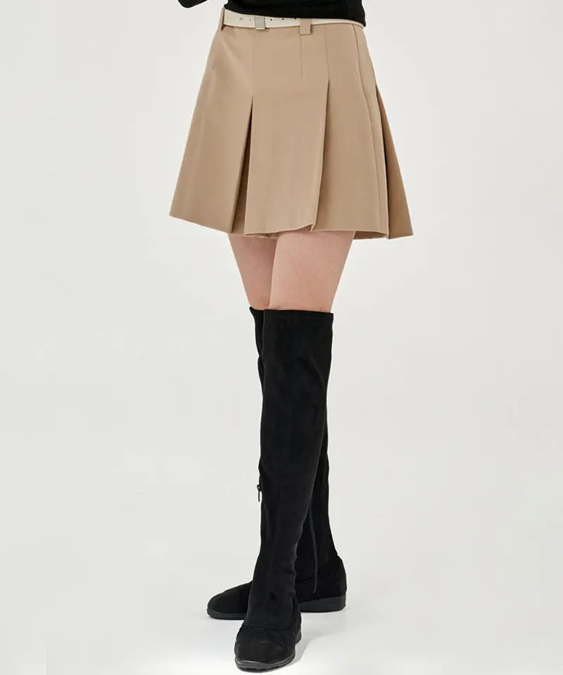 Anell Golf Quilted Suede Spandex Boots - Black