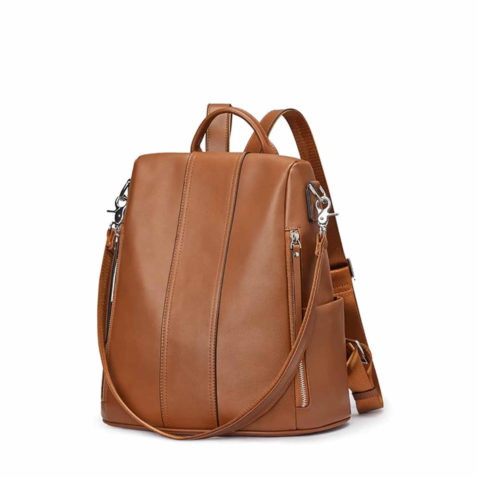 Anti-theft Soft Genuine Leather Backpack