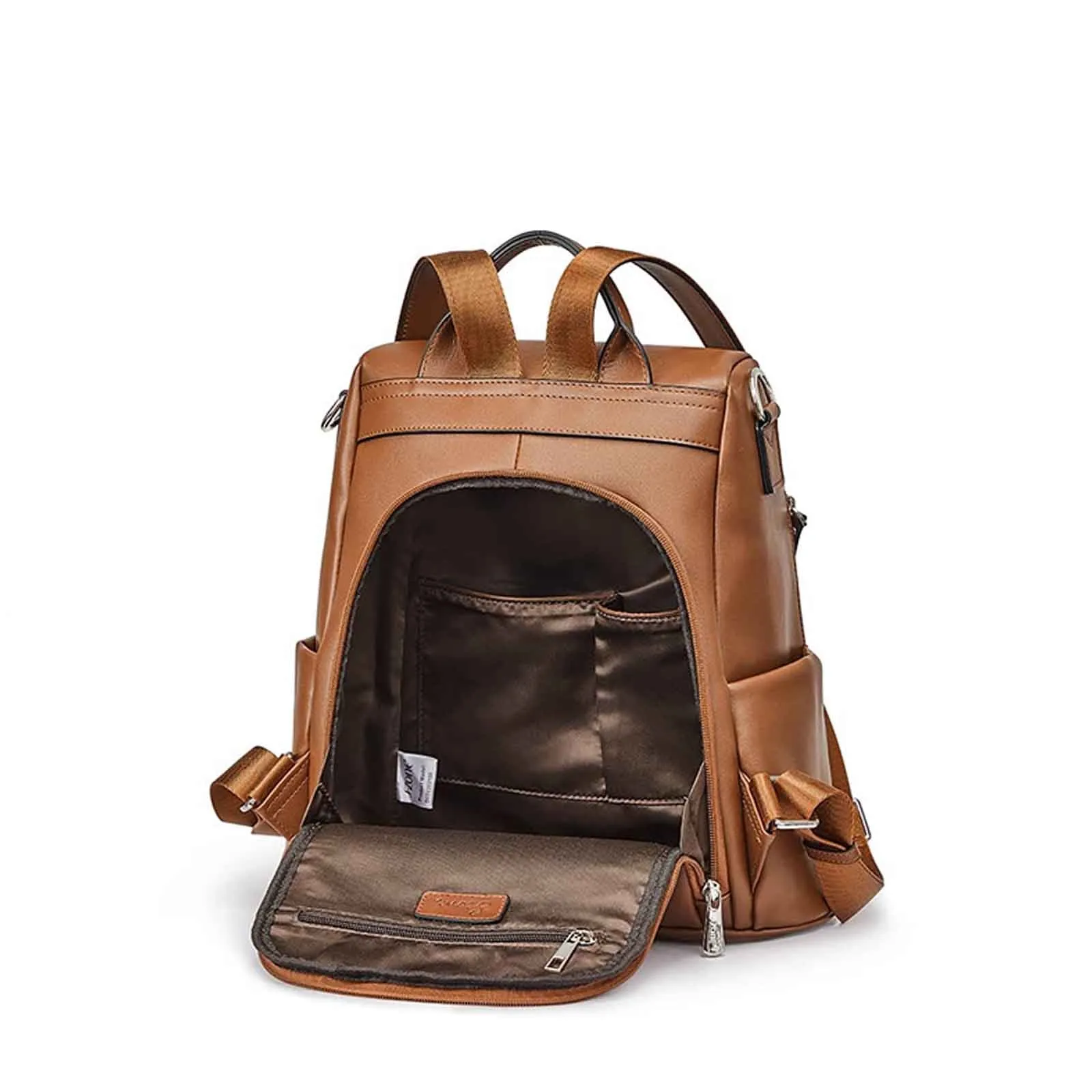 Anti-theft Soft Genuine Leather Backpack