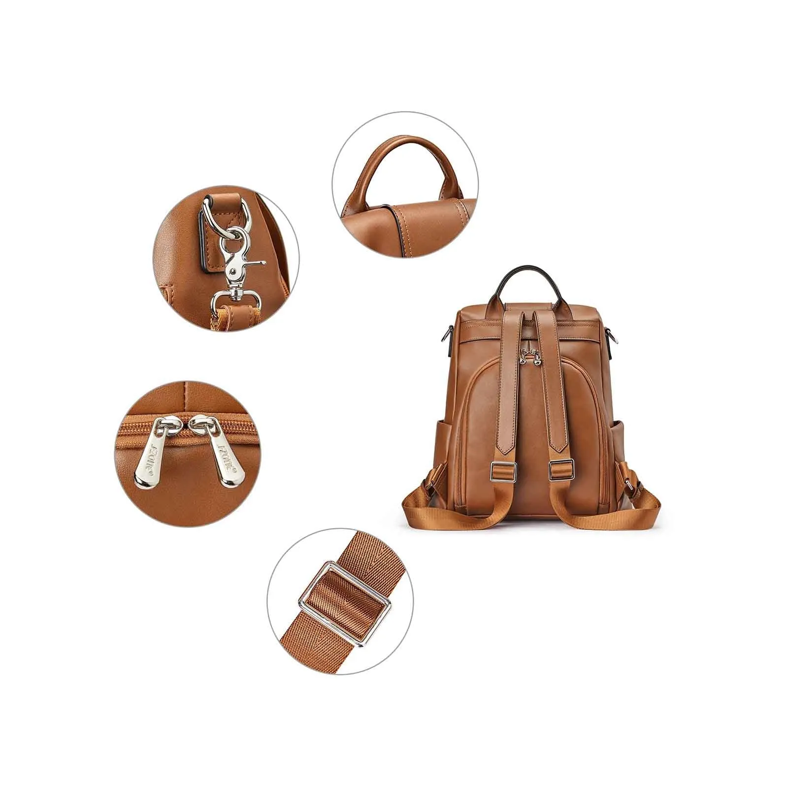 Anti-theft Soft Genuine Leather Backpack
