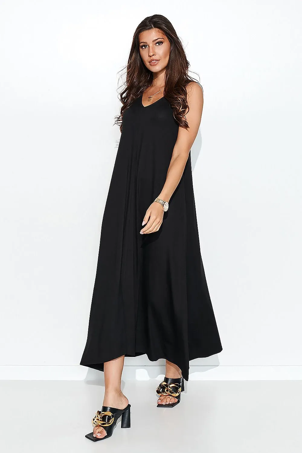 Asymmetrical Open-Back Knit Dress