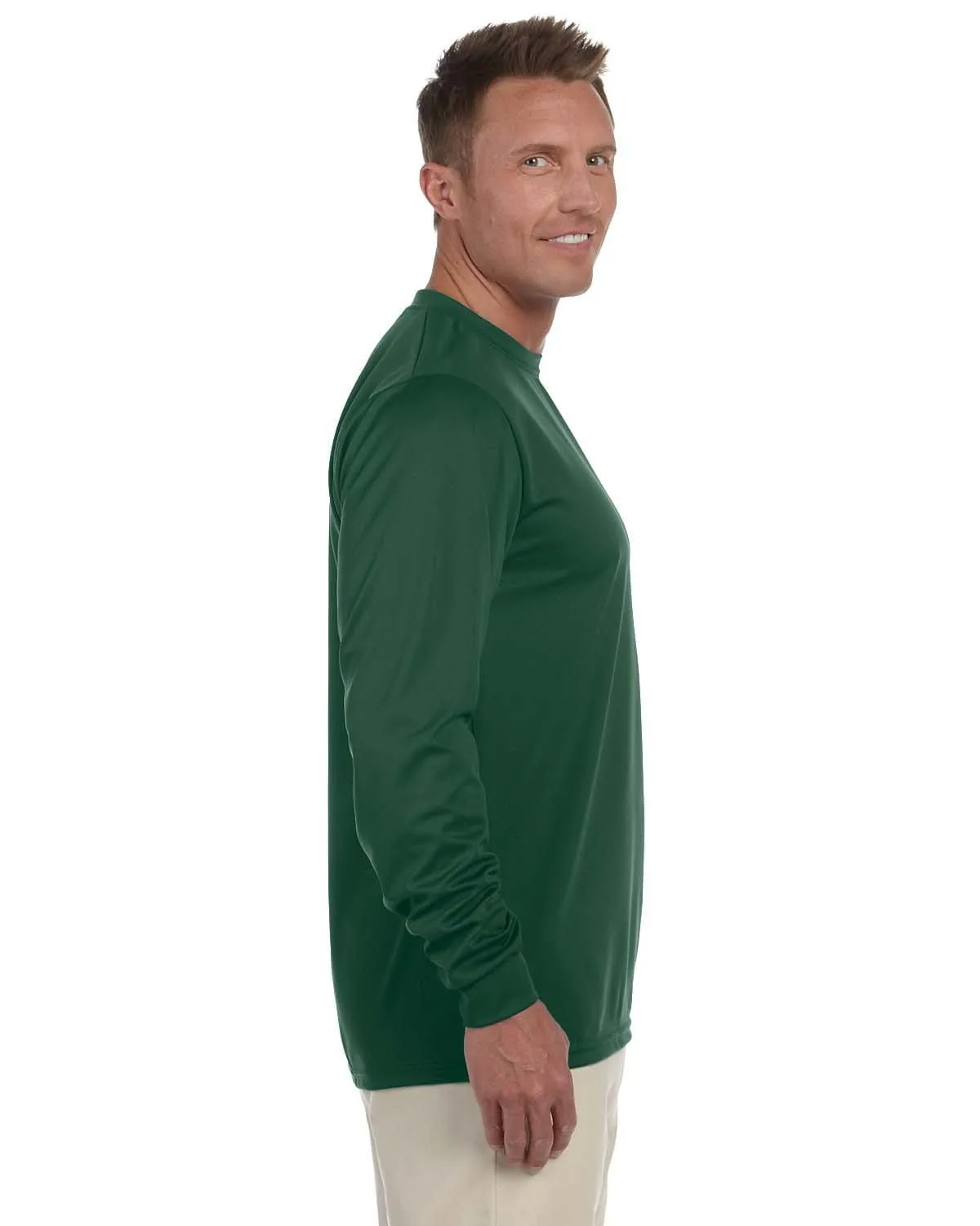 Augusta Long Sleeve Moisture Wicking T-Shirt | Dark Green