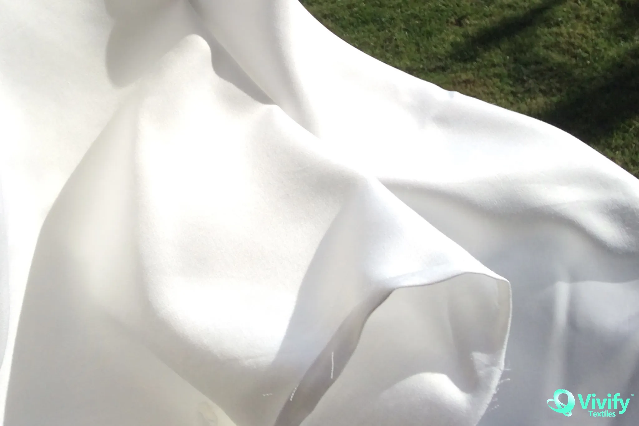 Bamboo Fine Gabardine Fabric White