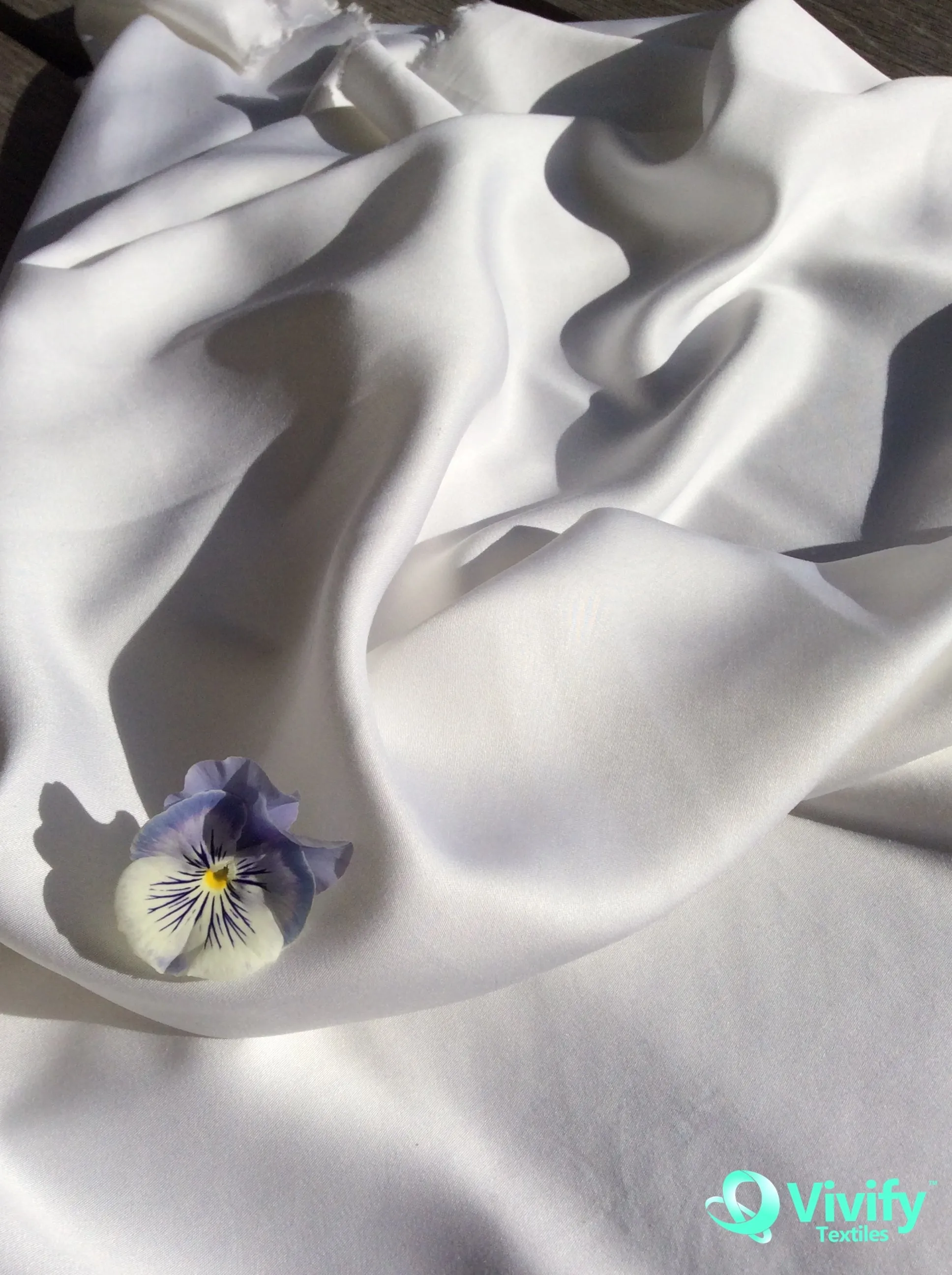 Bamboo Fine Gabardine Fabric White