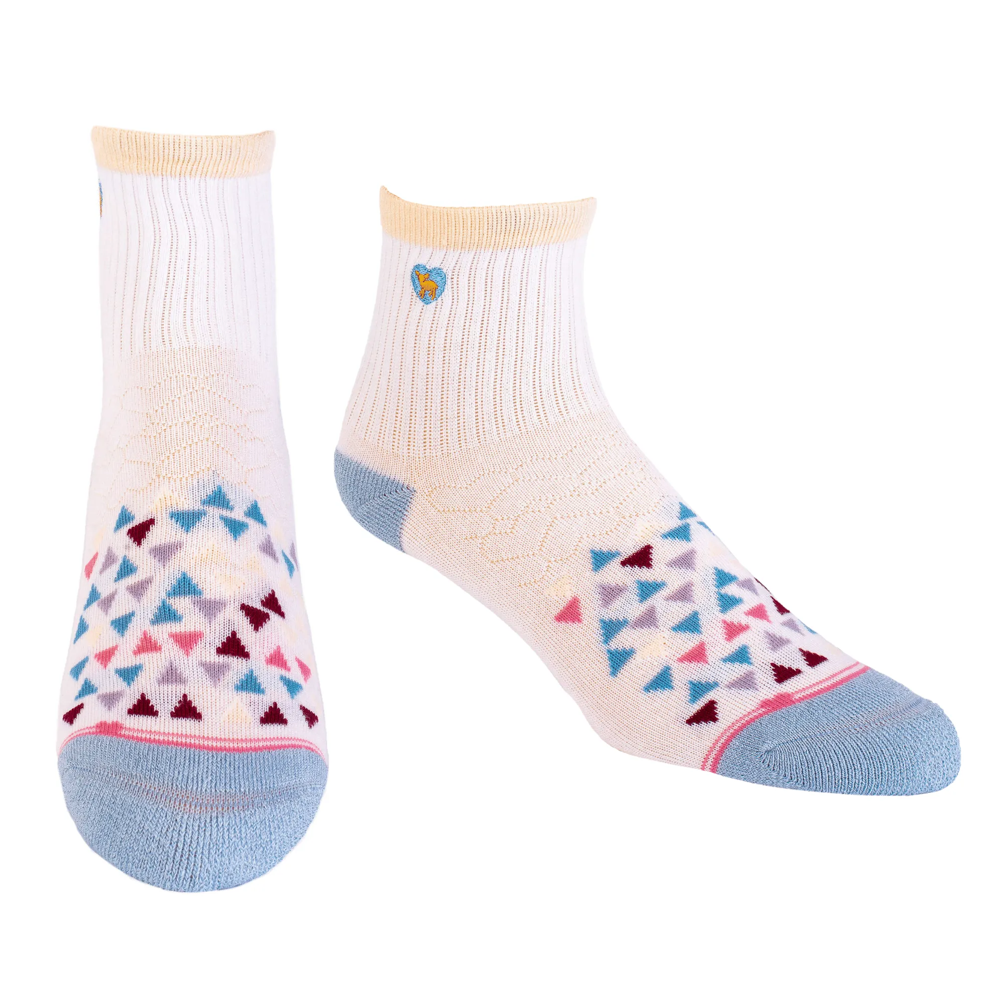 Bamboo Socks | Uptown Quarter Crew | Sandcastle Multi