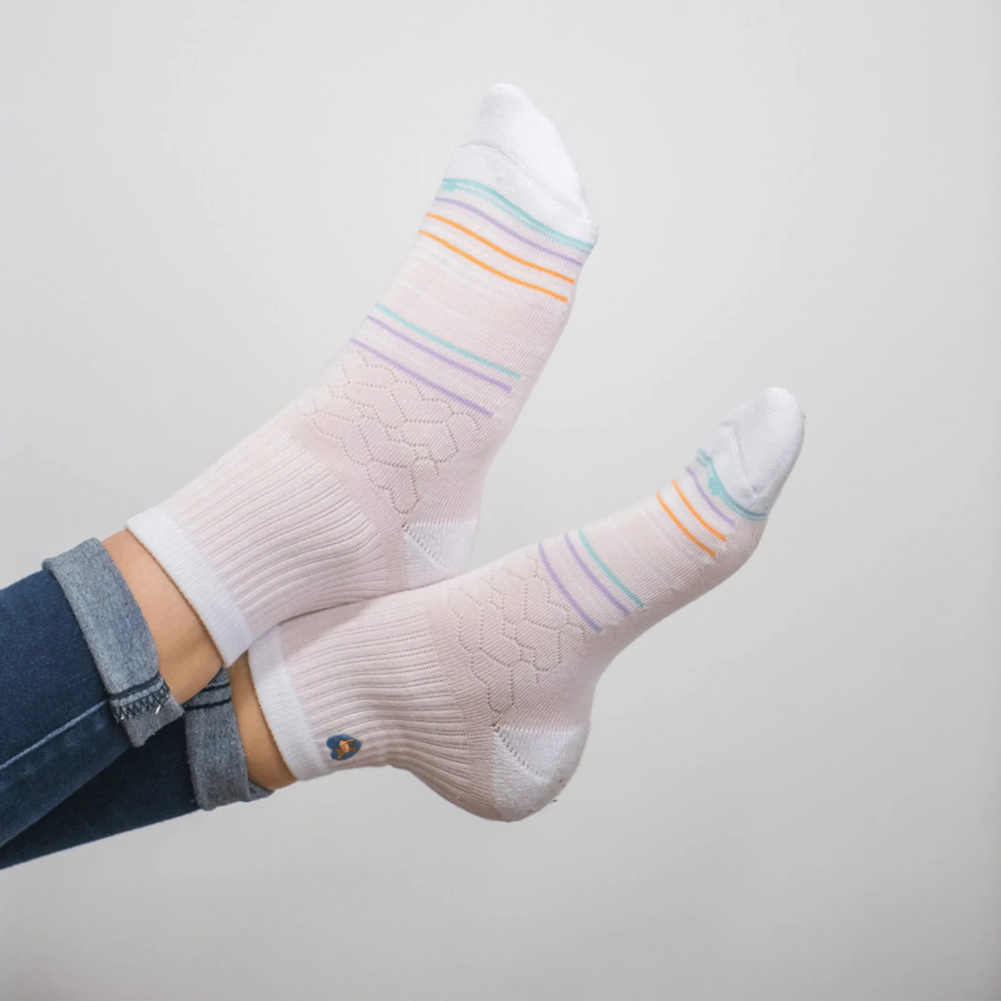 Bamboo Socks | Uptown Quarter Crew | Seaside Pink