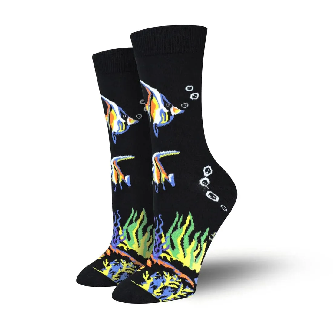 Bambukas Womens Tropical Angelfish Crew Socks