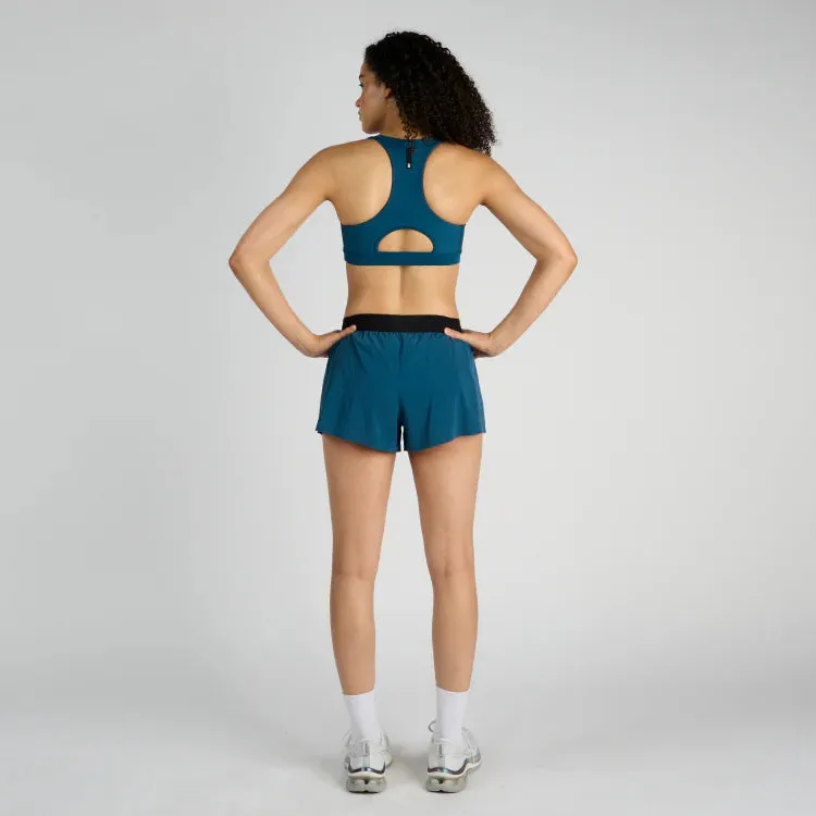Bandit Running Vento Women's 3" Splitty Short - Deep Teal