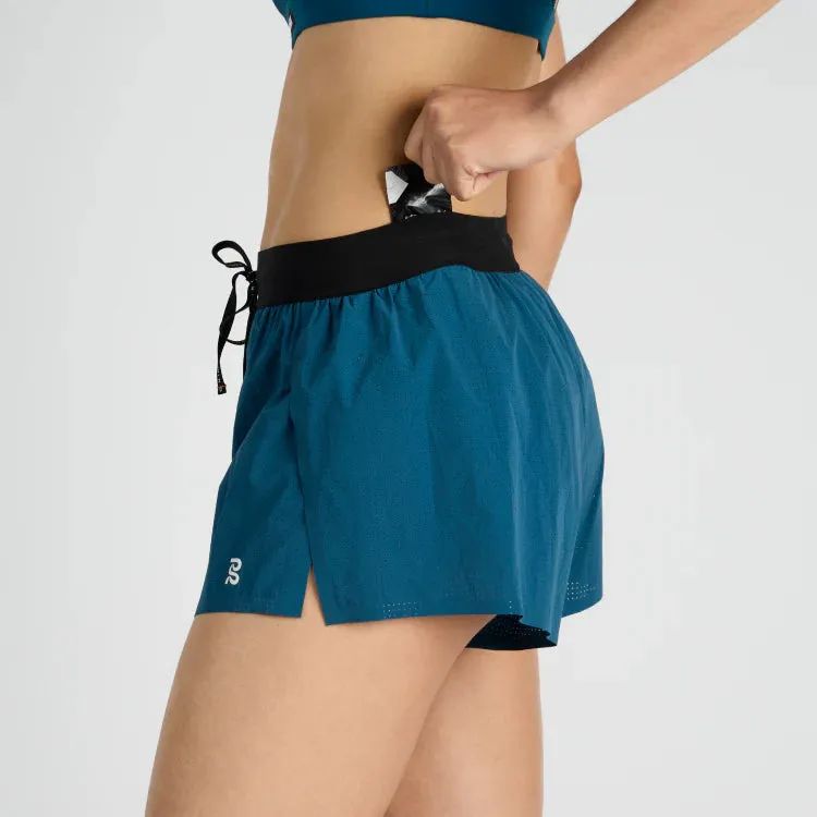 Bandit Running Vento Women's 3" Splitty Short - Deep Teal