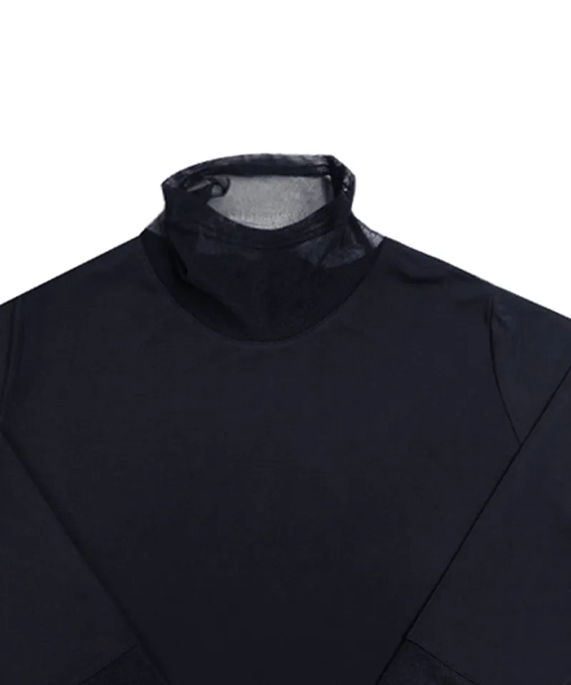 BENECIA 12 Angela Mesh Top - Black
