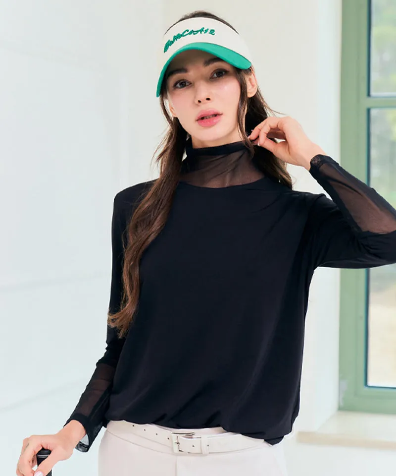 BENECIA 12 Angela Mesh Top - Black