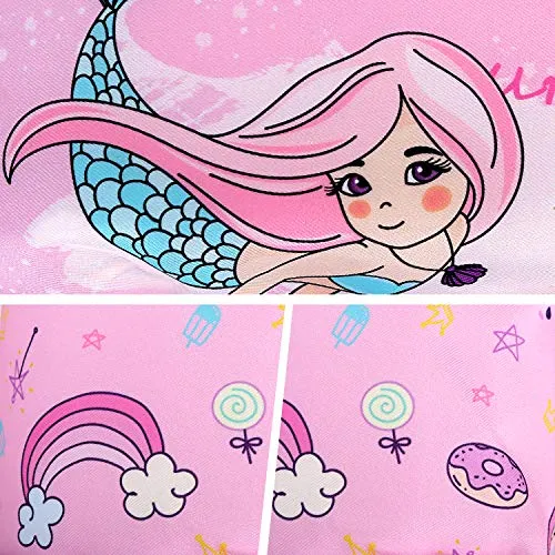 Biange Toddler Swim Vest, Toddler Floatie for Kids 30-50 lbs, Baby Pool Float for Swimming Aid, Boys/Girls Learn to Swim (Pink Mermaid)