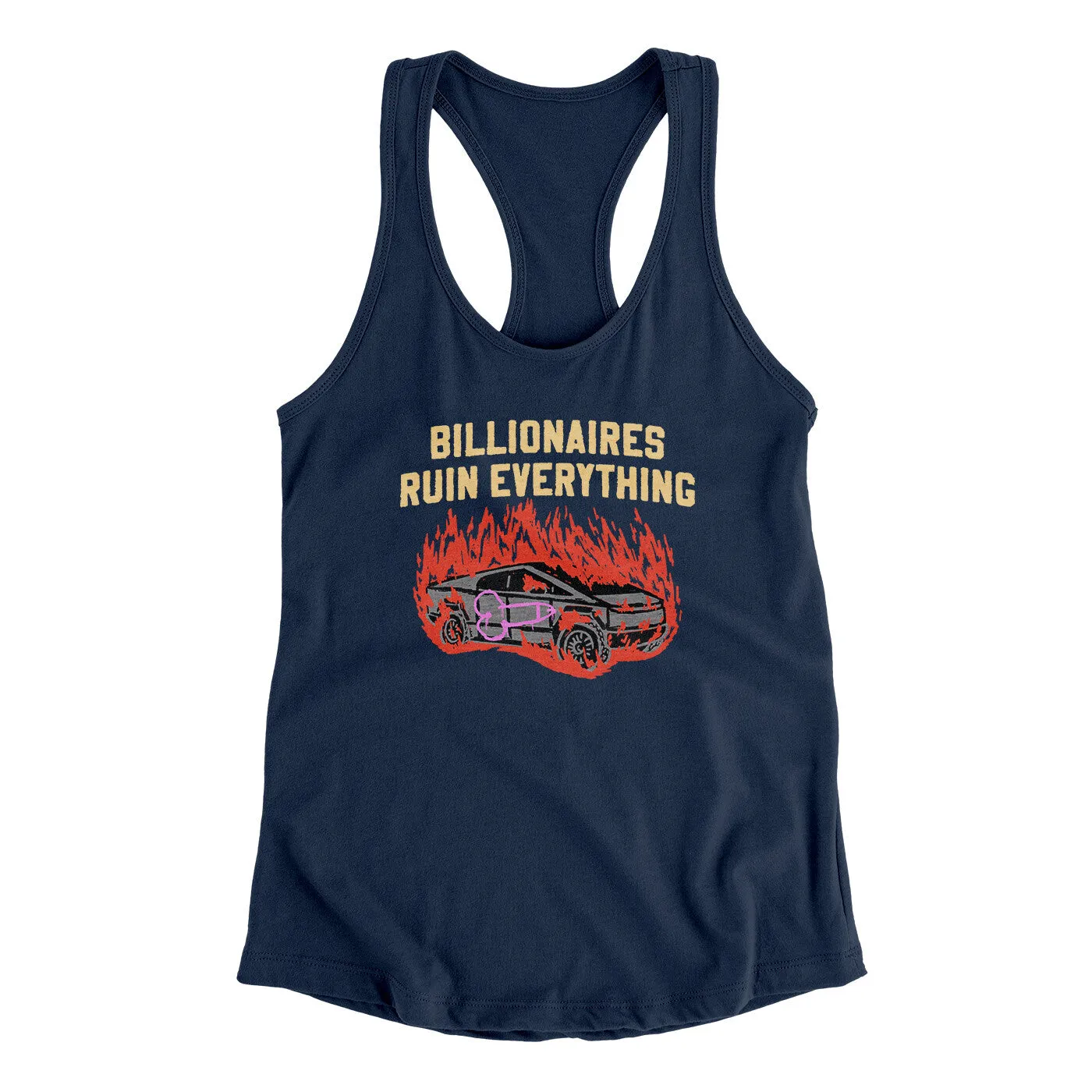 Billionaires Ruin Everything Women's Racerback Tank