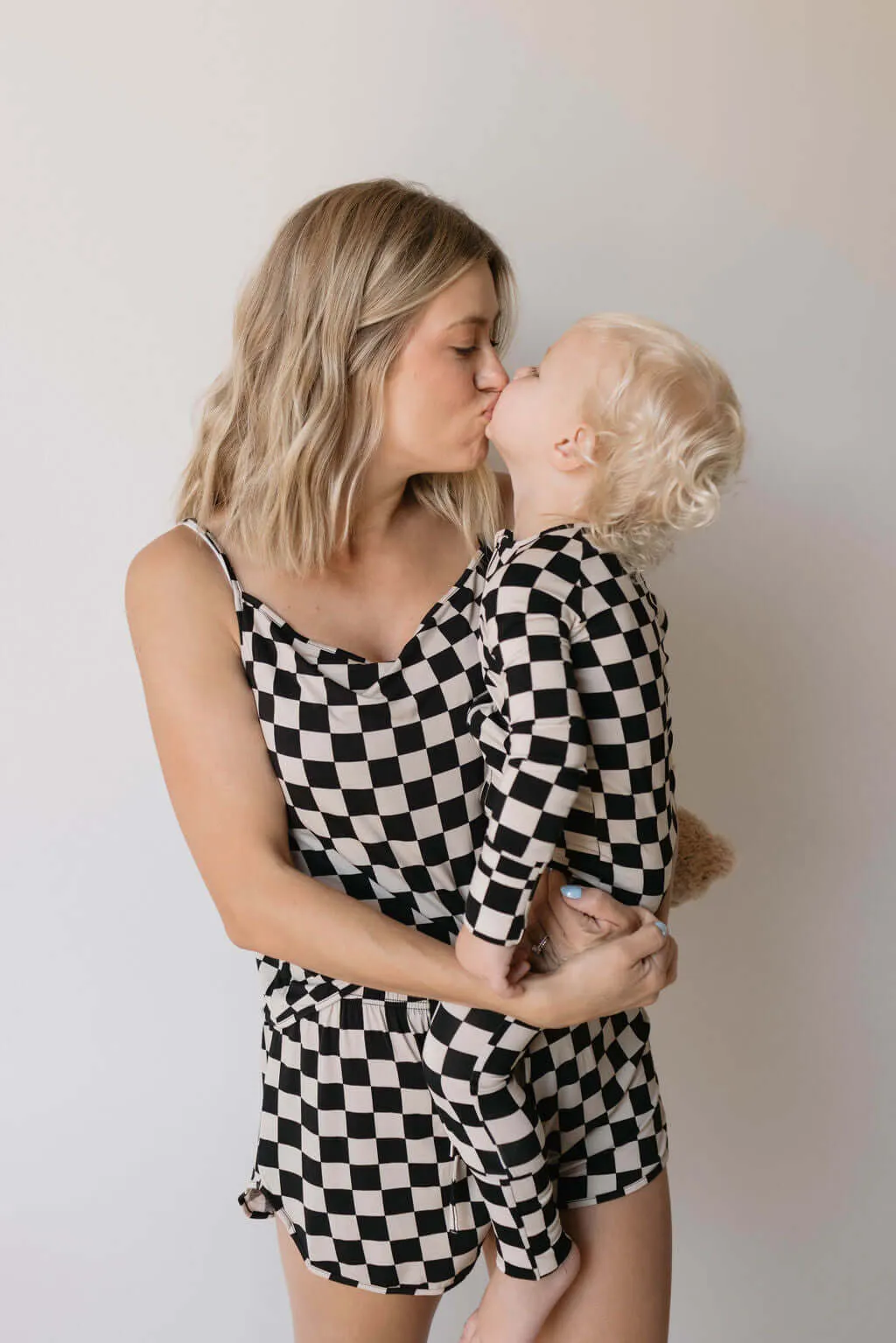 Black Checkerboard | Cami Women's Bamboo Set