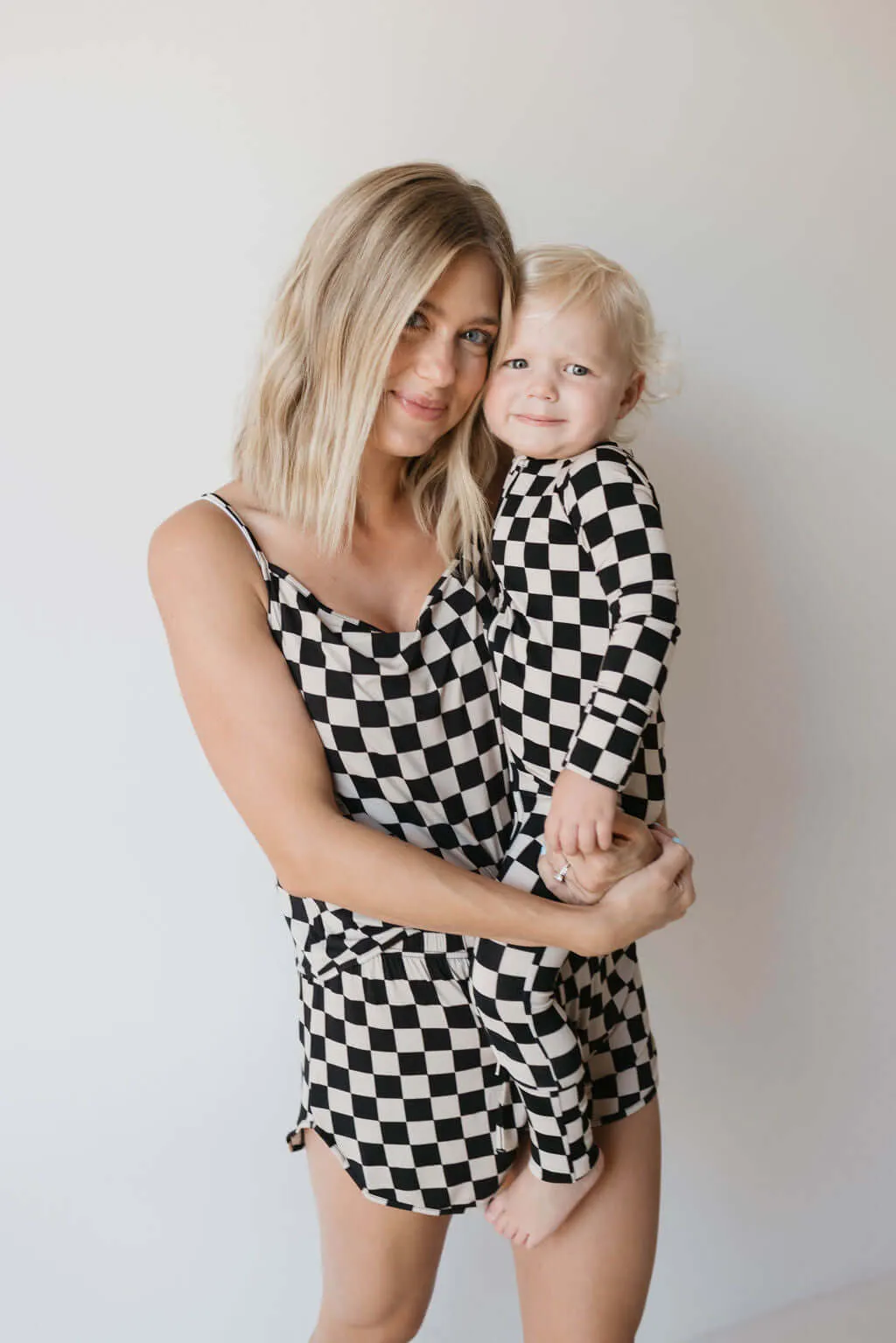 Black Checkerboard | Cami Women's Bamboo Set