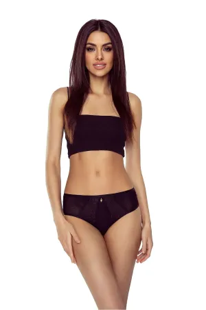 Black Lace Panties – Feminine Briefs with Semi-Sheer Floral Design