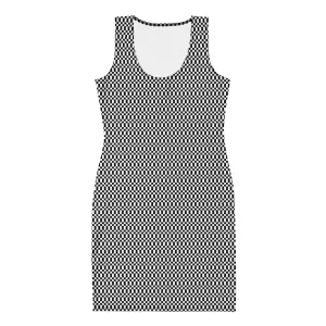 Black Micro Checker Dress