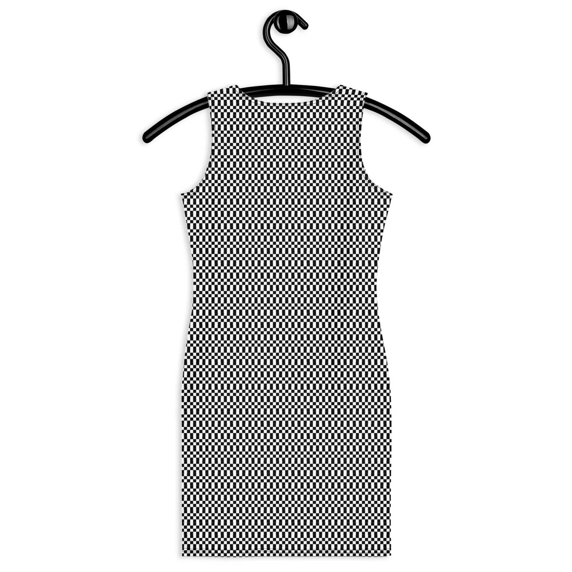 Black Micro Checker Dress