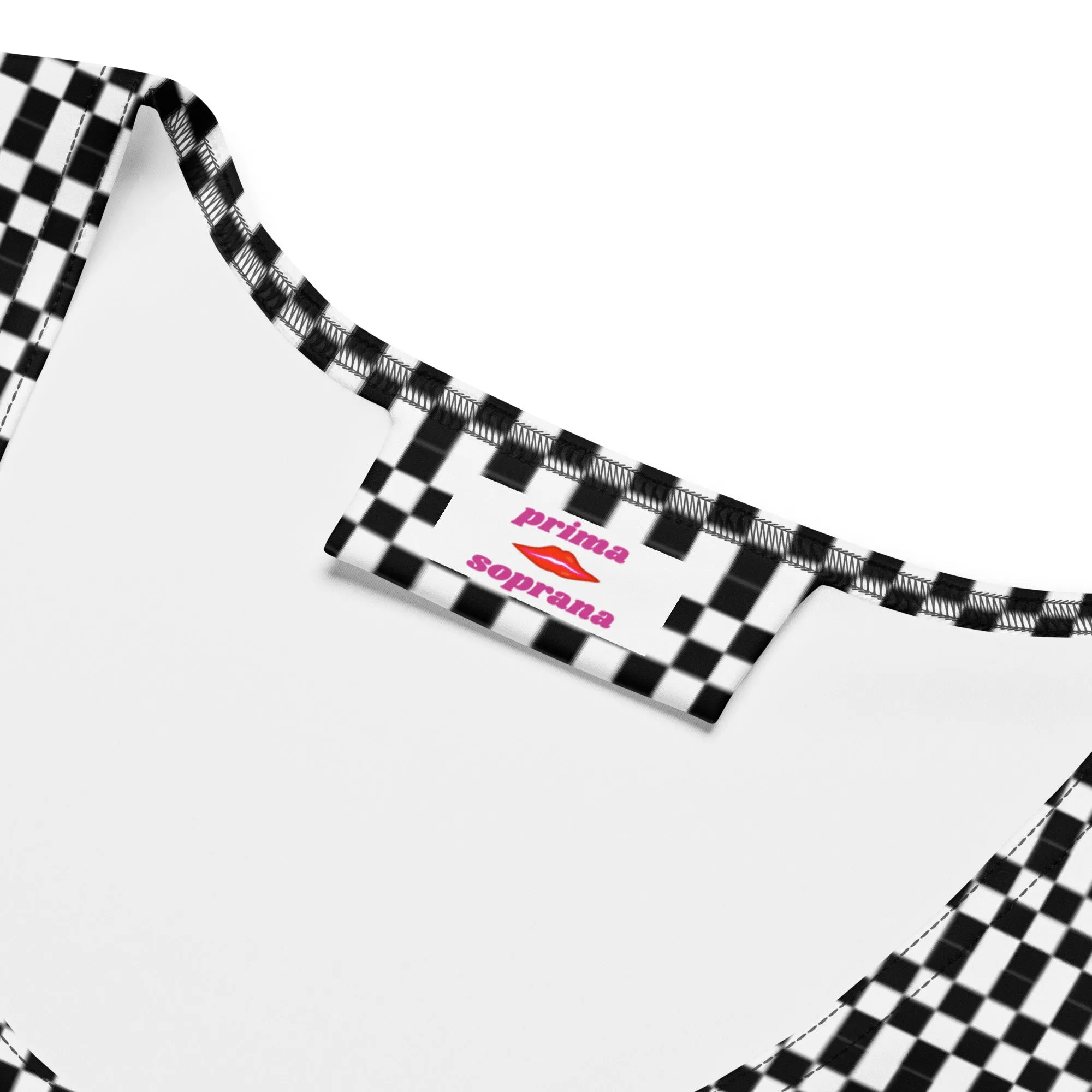 Black Micro Checker Dress