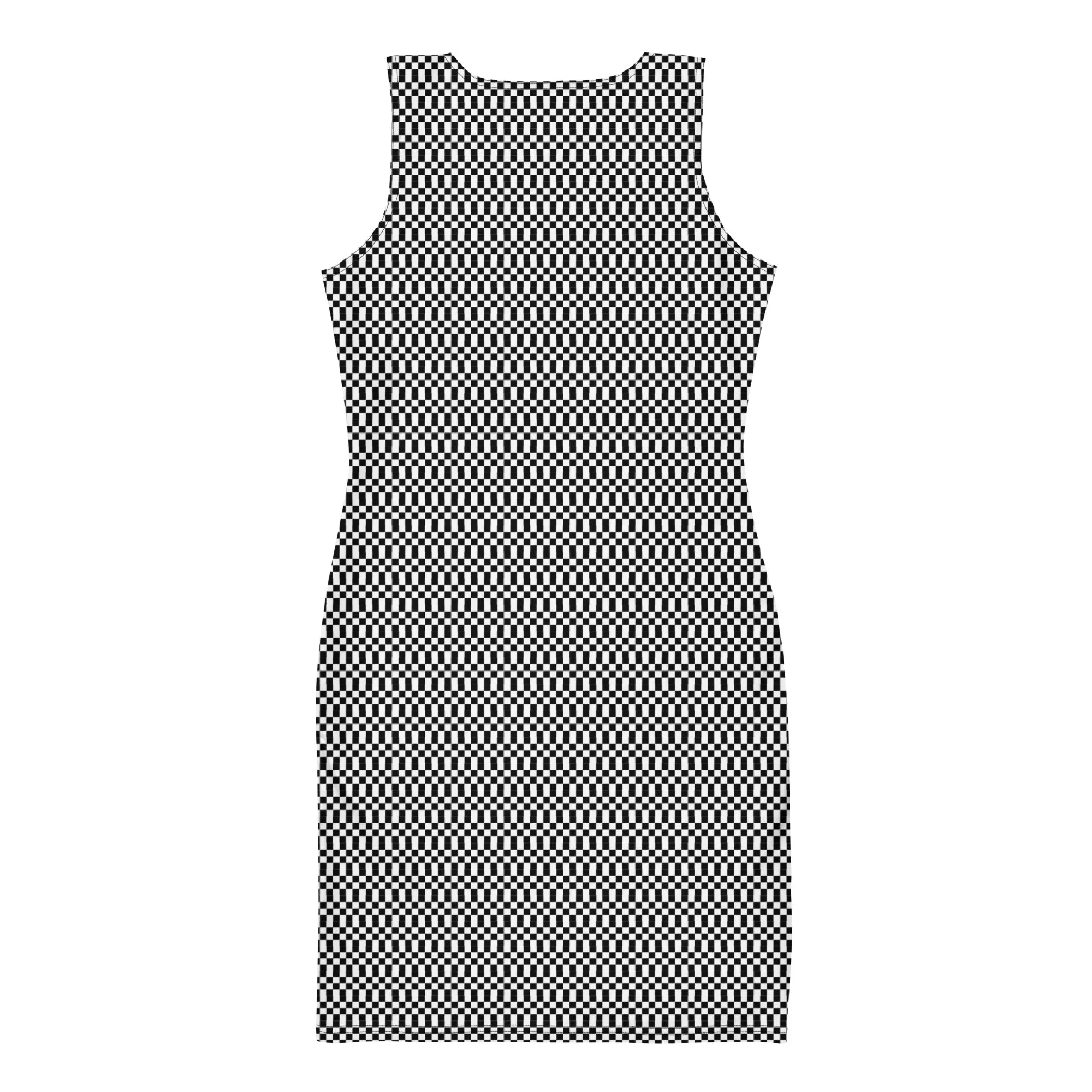 Black Micro Checker Dress