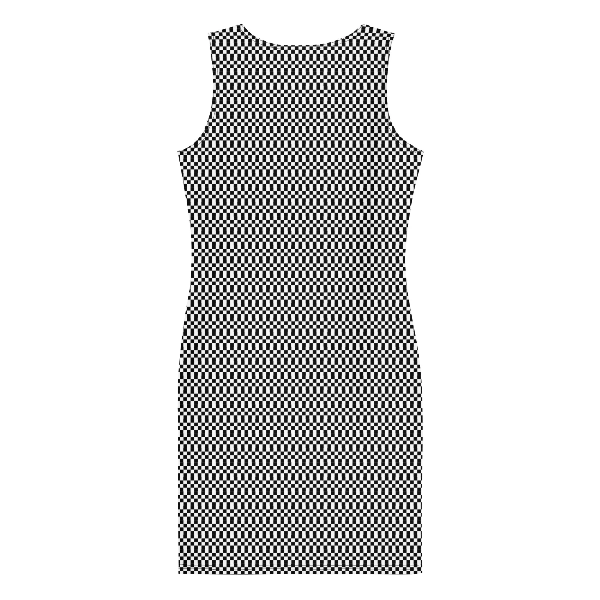 Black Micro Checker Dress