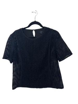Black Short Sleeve Lace Top