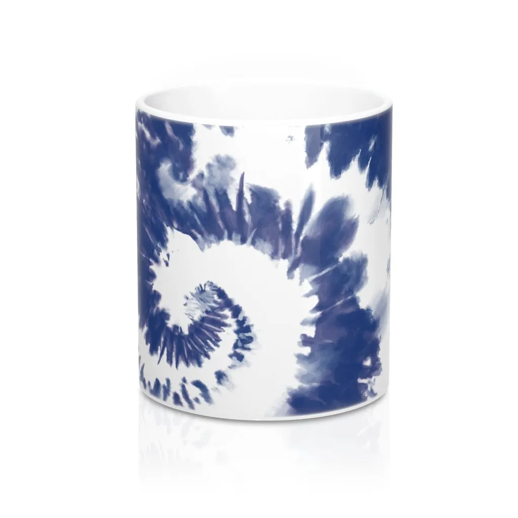 Blue & White Tie Dye Coffee Mug