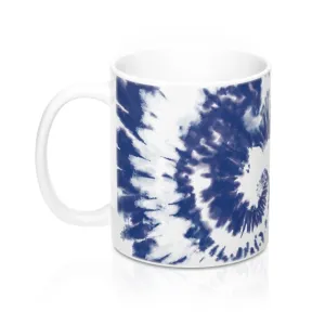 Blue & White Tie Dye Coffee Mug