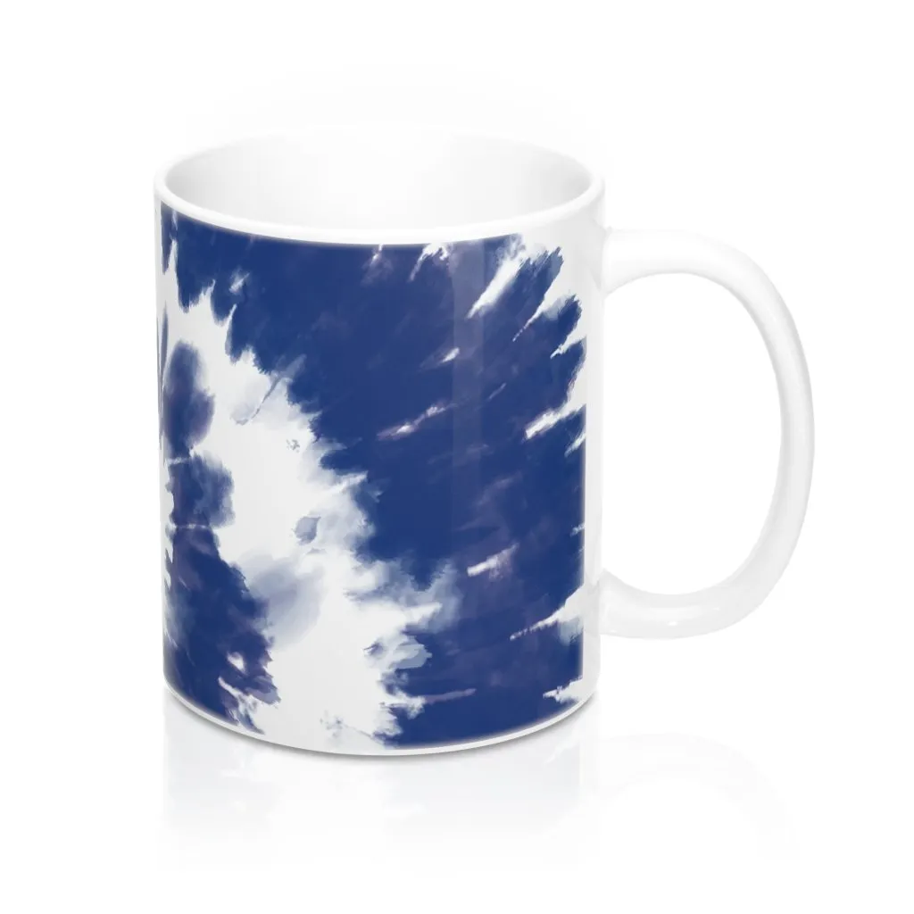 Blue & White Tie Dye Coffee Mug