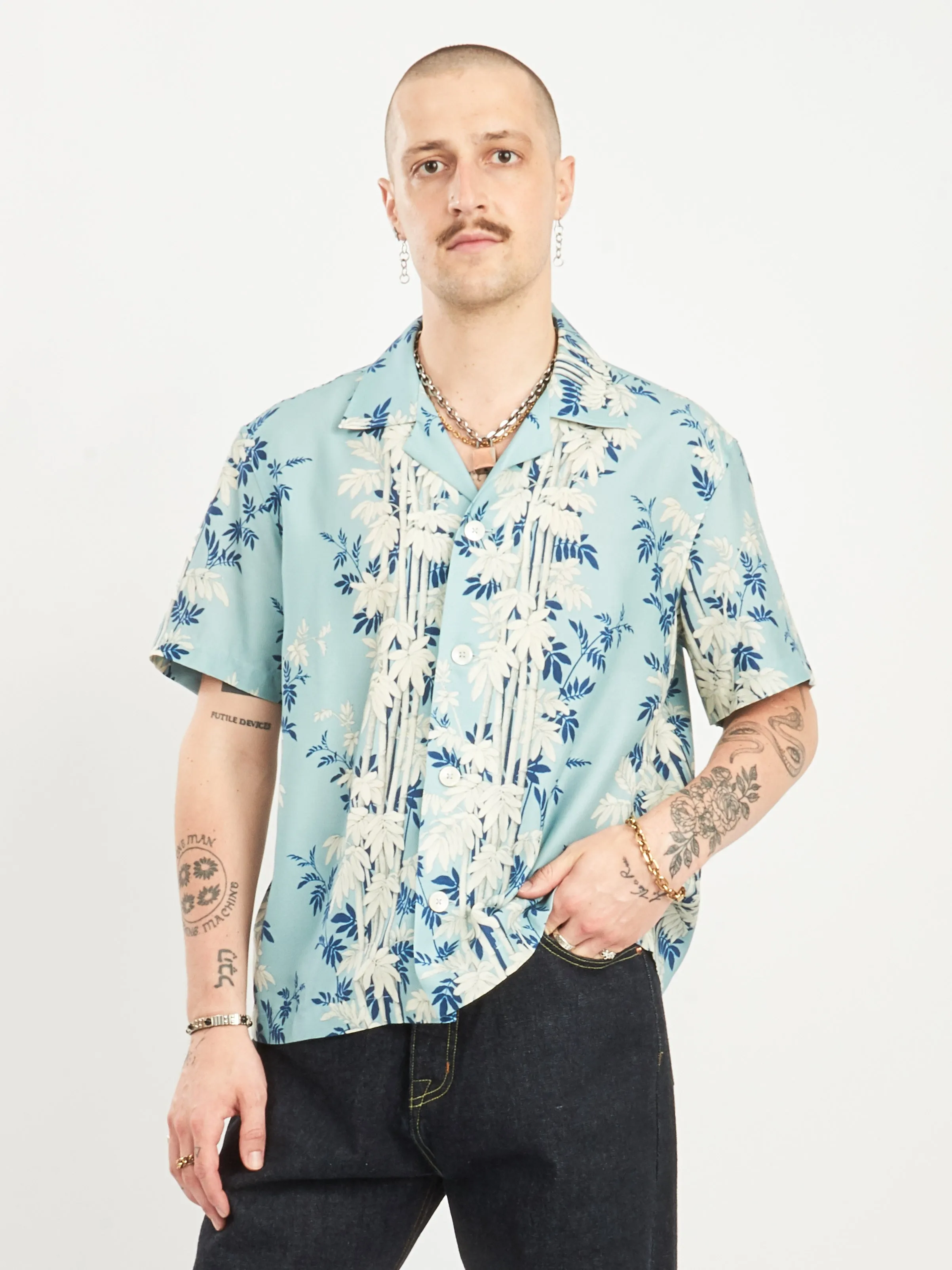 Blue/Multi Bamboo Forest S/S Shirt