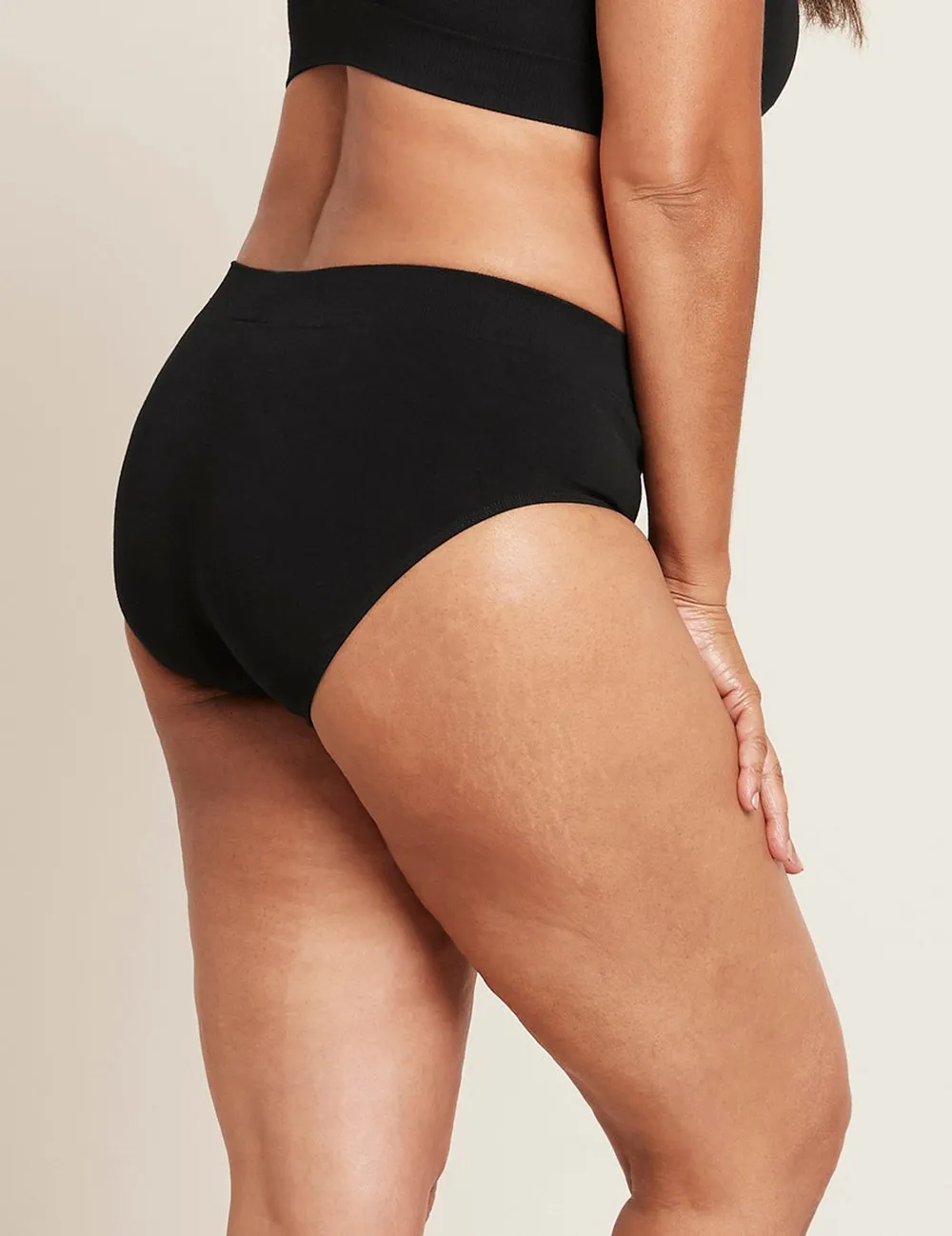 Boody Womens Midi Brief Blk Med