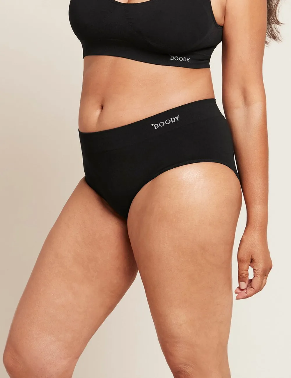 Boody Womens Midi Brief Blk Med
