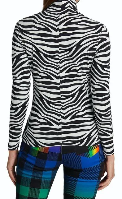 BruceGlen Zebra Print Turtleneck