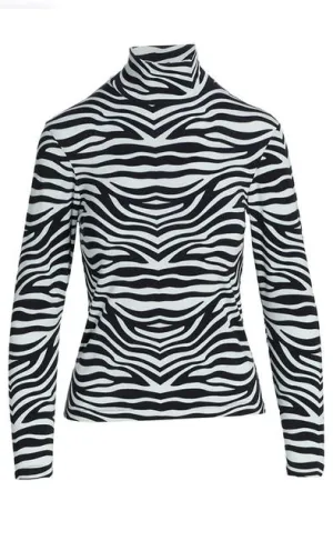 BruceGlen Zebra Print Turtleneck