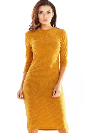 Charming Shoulder Tape Midi Dress