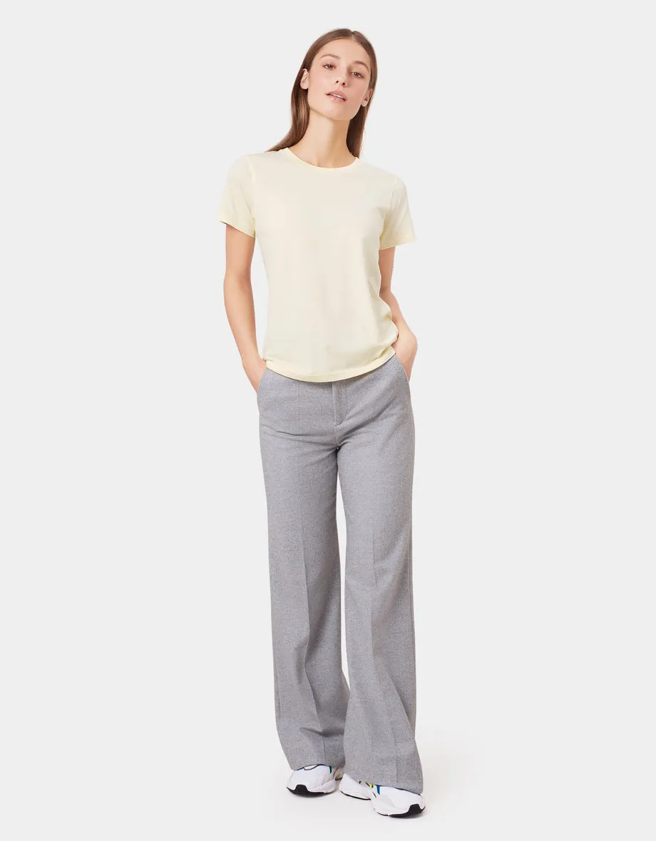 Classic Organic Women light Tee in snow melange