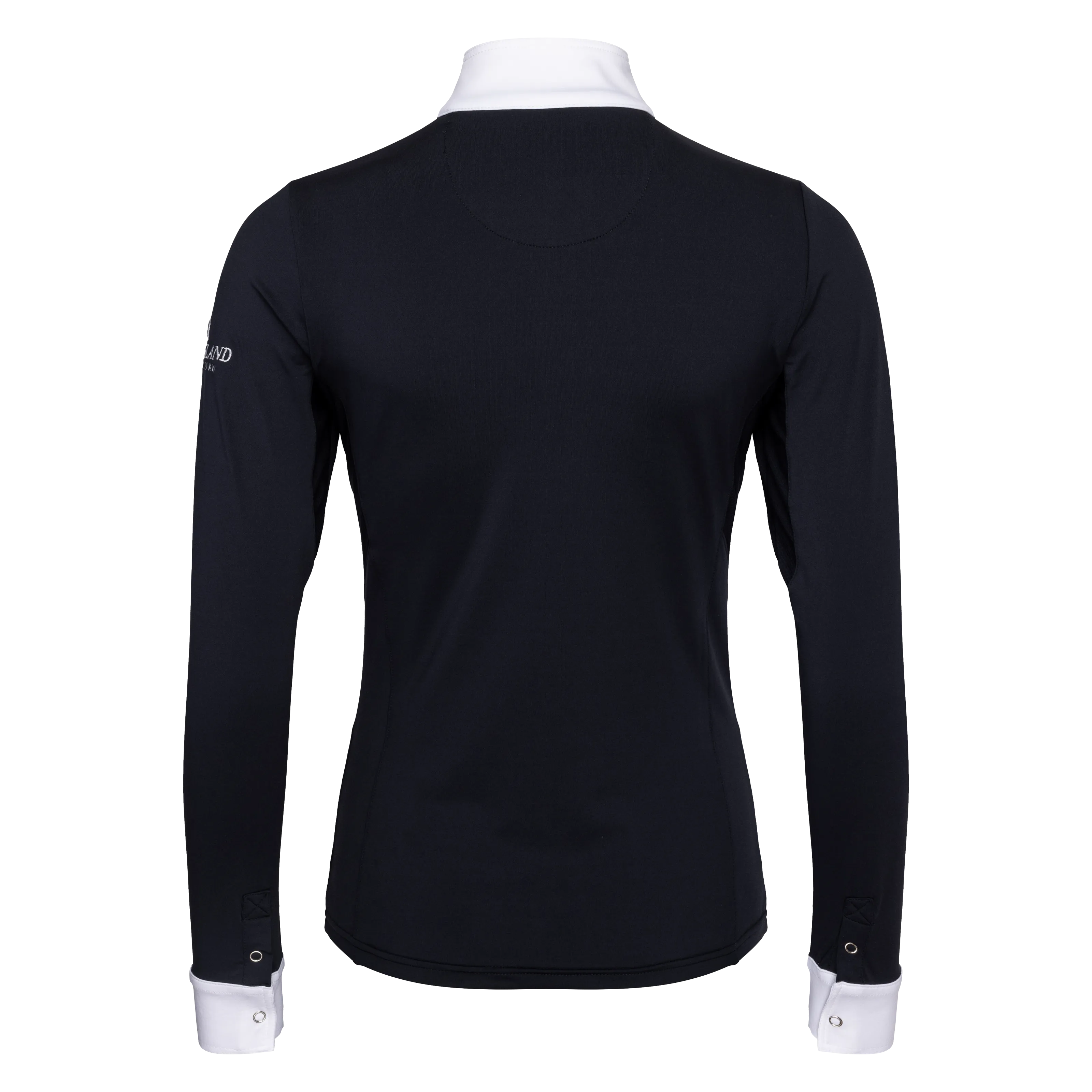 Classic Women's Long-Sleeved Show Shirt with Standing Collar