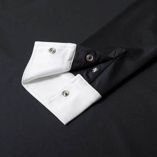 Classic Women's Long-Sleeved Show Shirt with Standing Collar
