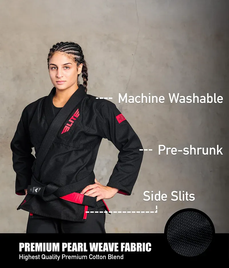 Core Black Brazilian Jiu Jitsu Womens BJJ Gi