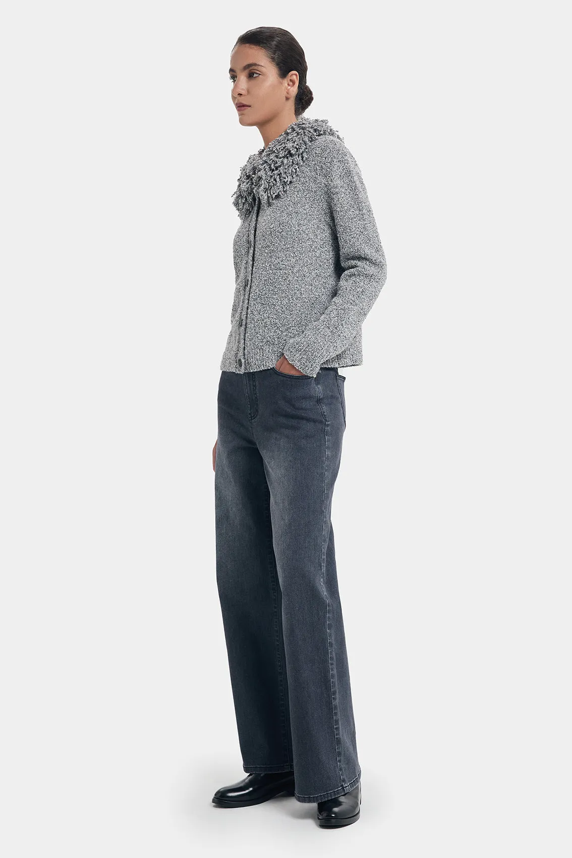 COTTON WOOL BLENDED CARDIGAN