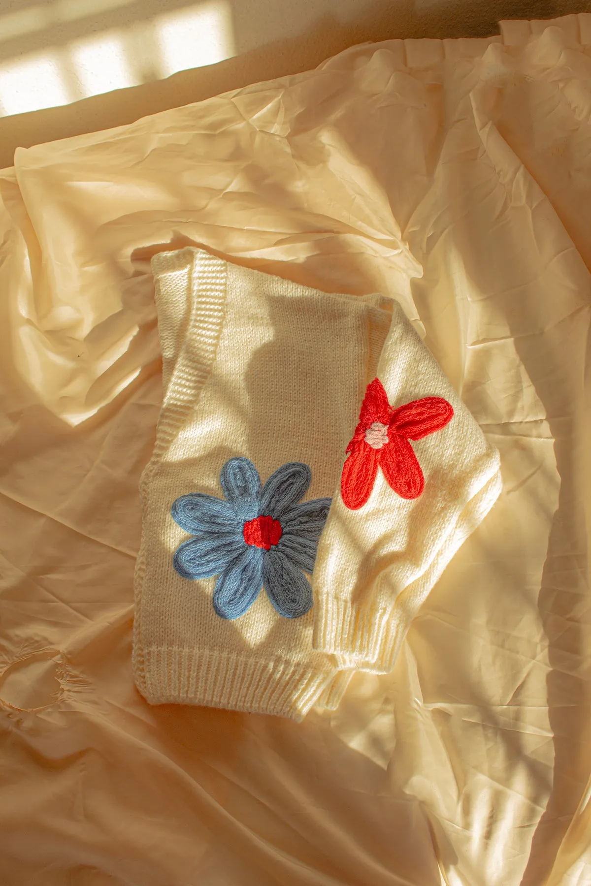 Crochet Applique Bold Floral Cardigan