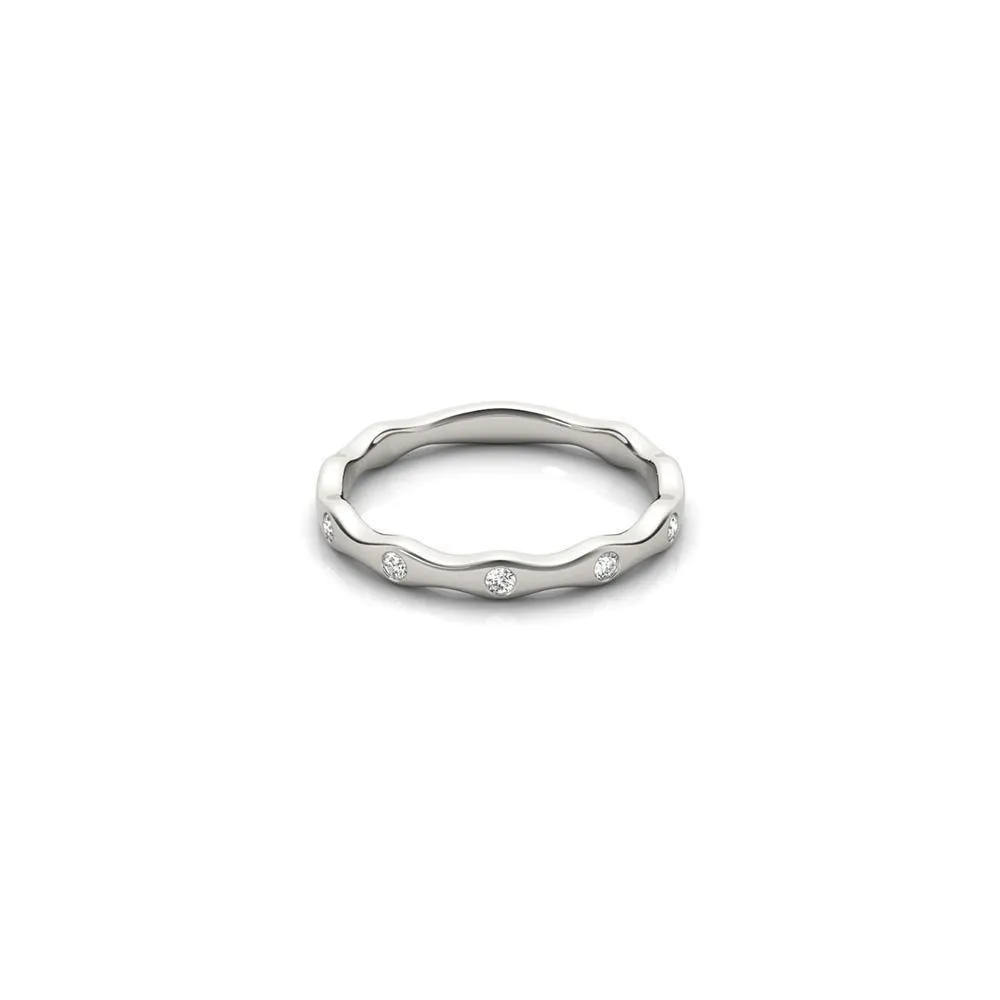 Curvy Diamond Stackable Women's Band