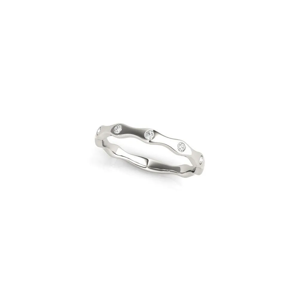 Curvy Diamond Stackable Women's Band