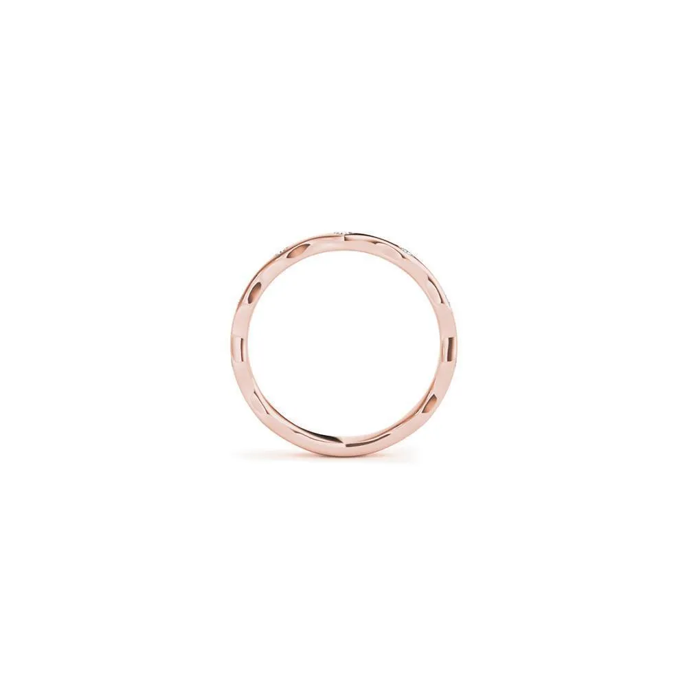 Curvy Diamond Stackable Women's Band