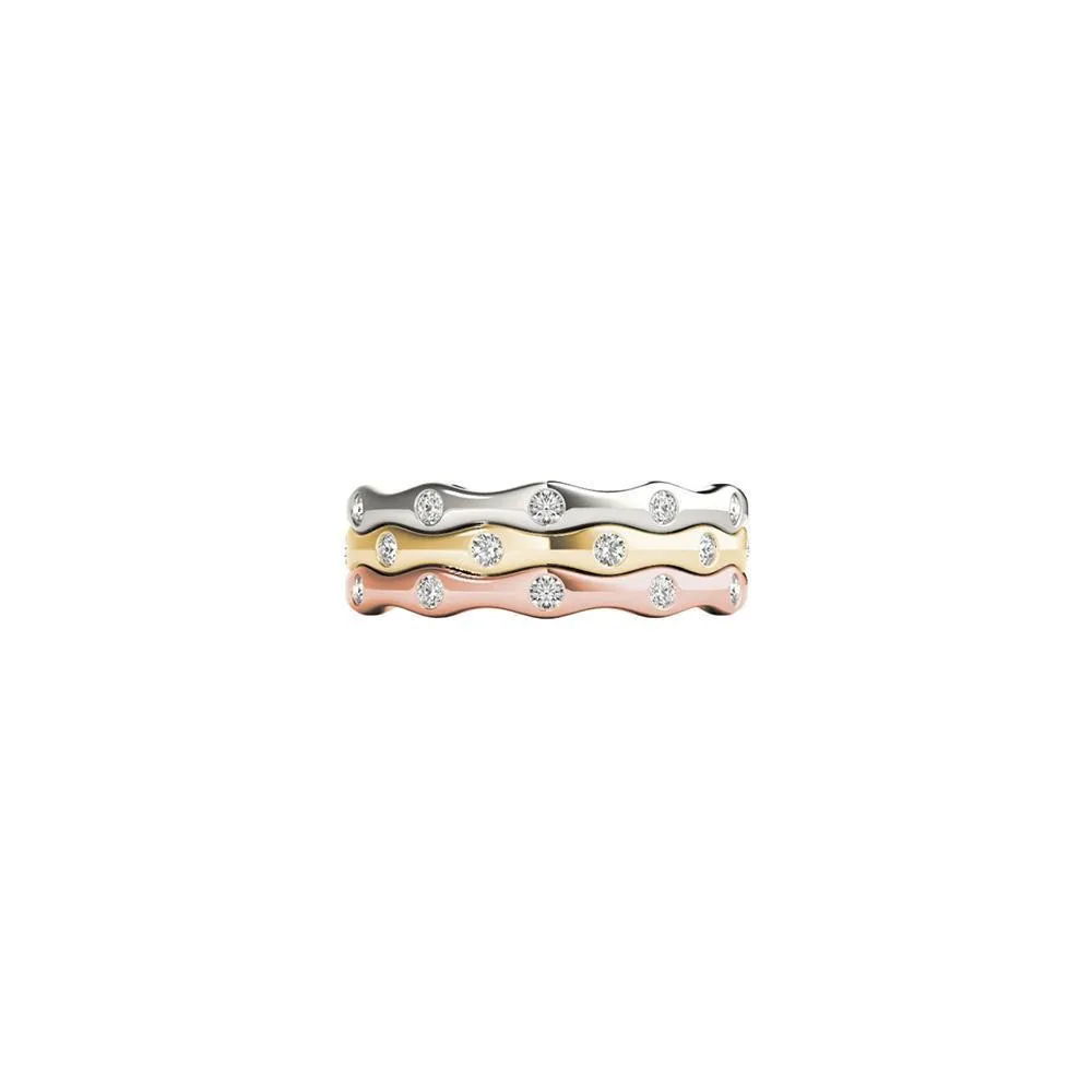Curvy Diamond Stackable Women's Band