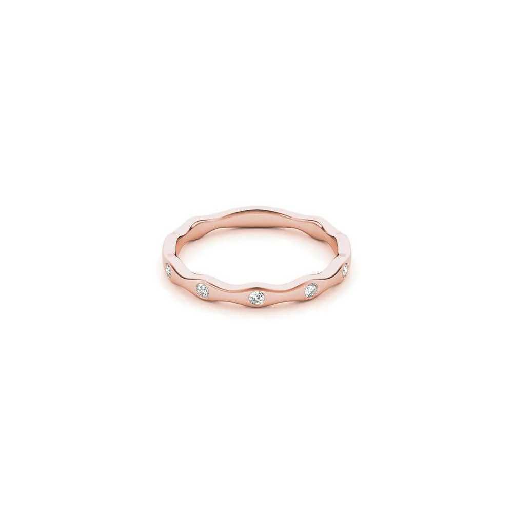 Curvy Diamond Stackable Women's Band