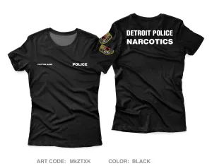 CUSTOM Detroit police narcotics Core Women's SS Performance Tee - MkZTXK